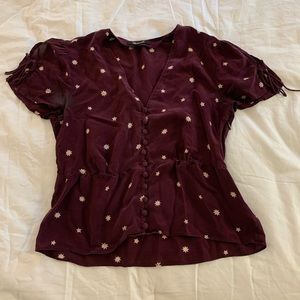 Madewell Star Button Front Top
